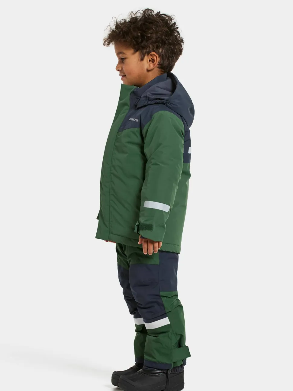 Didriksons Kids' Skare Set Pine Green