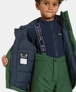 Didriksons Kids' Skare Set Pine Green