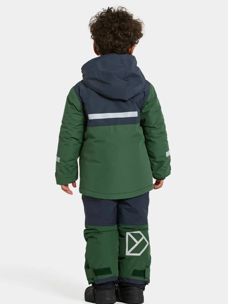 Didriksons Kids' Skare Set Pine Green