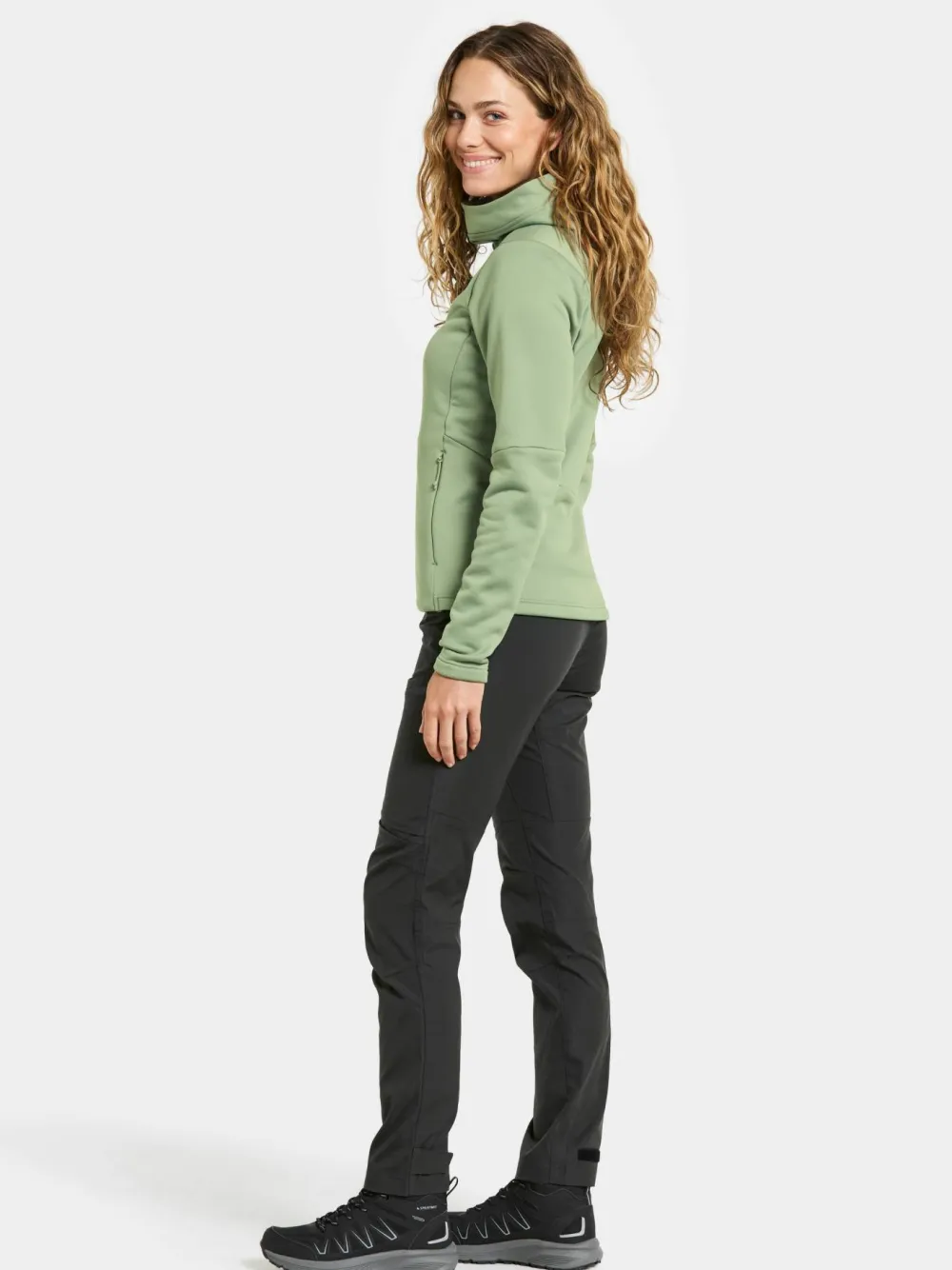 Didriksons Women's Anneli Full Zip 3 Light Moss