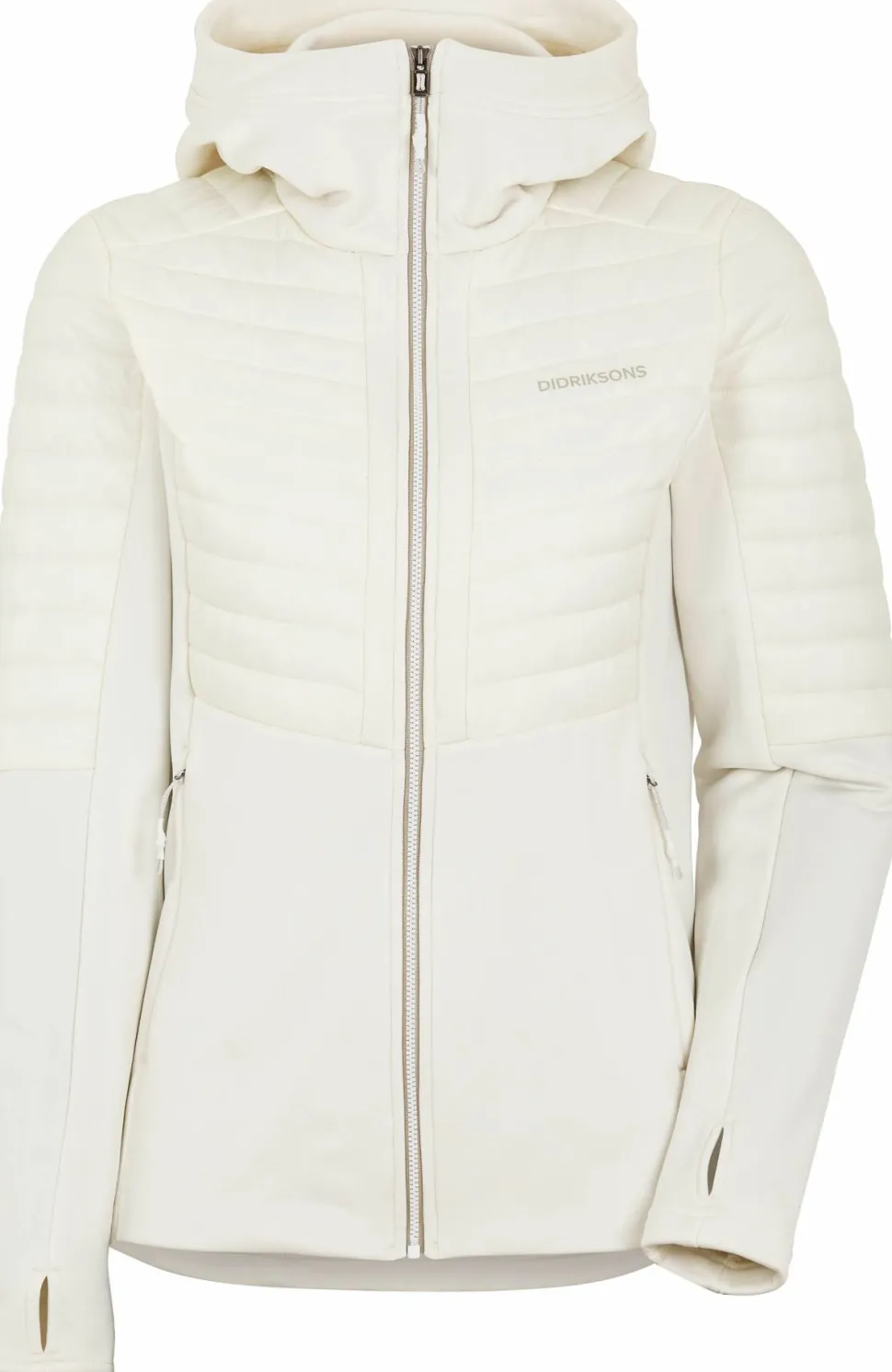 Didriksons Women's Annema Full Zip 6 Shell White