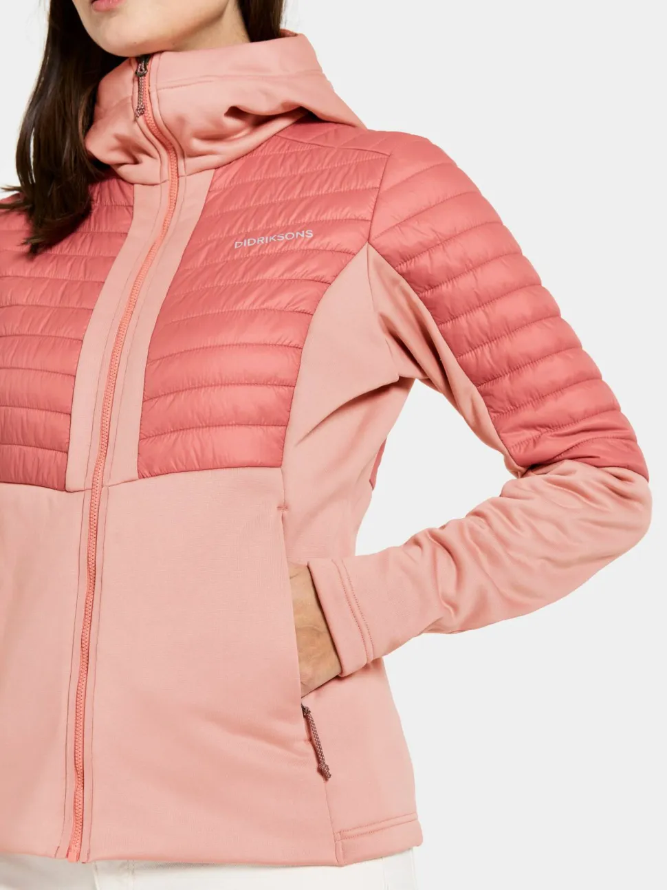 Didriksons Women's Annema Full Zip 6 Powder Pink