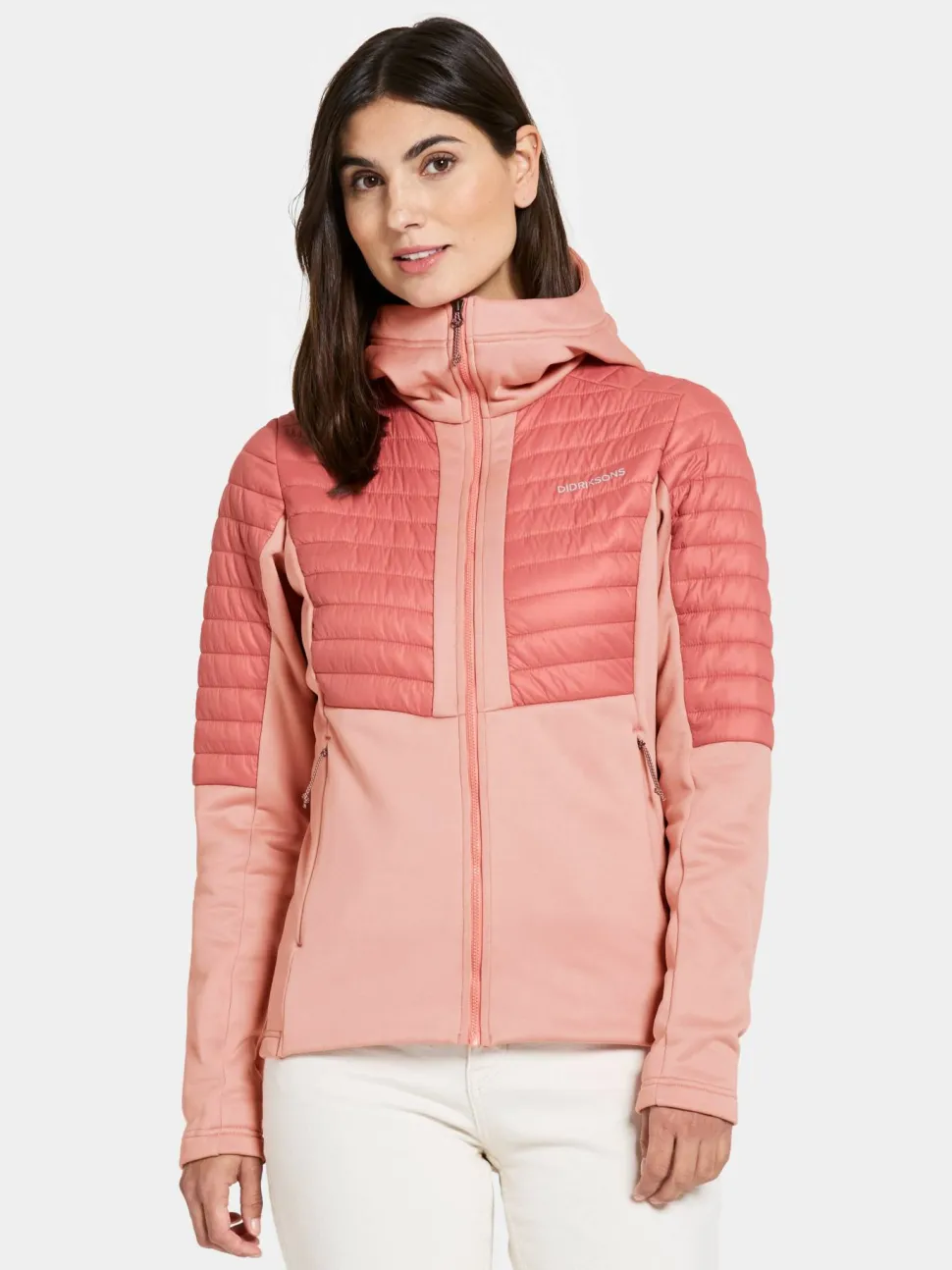 Didriksons Women's Annema Full Zip 6 Powder Pink