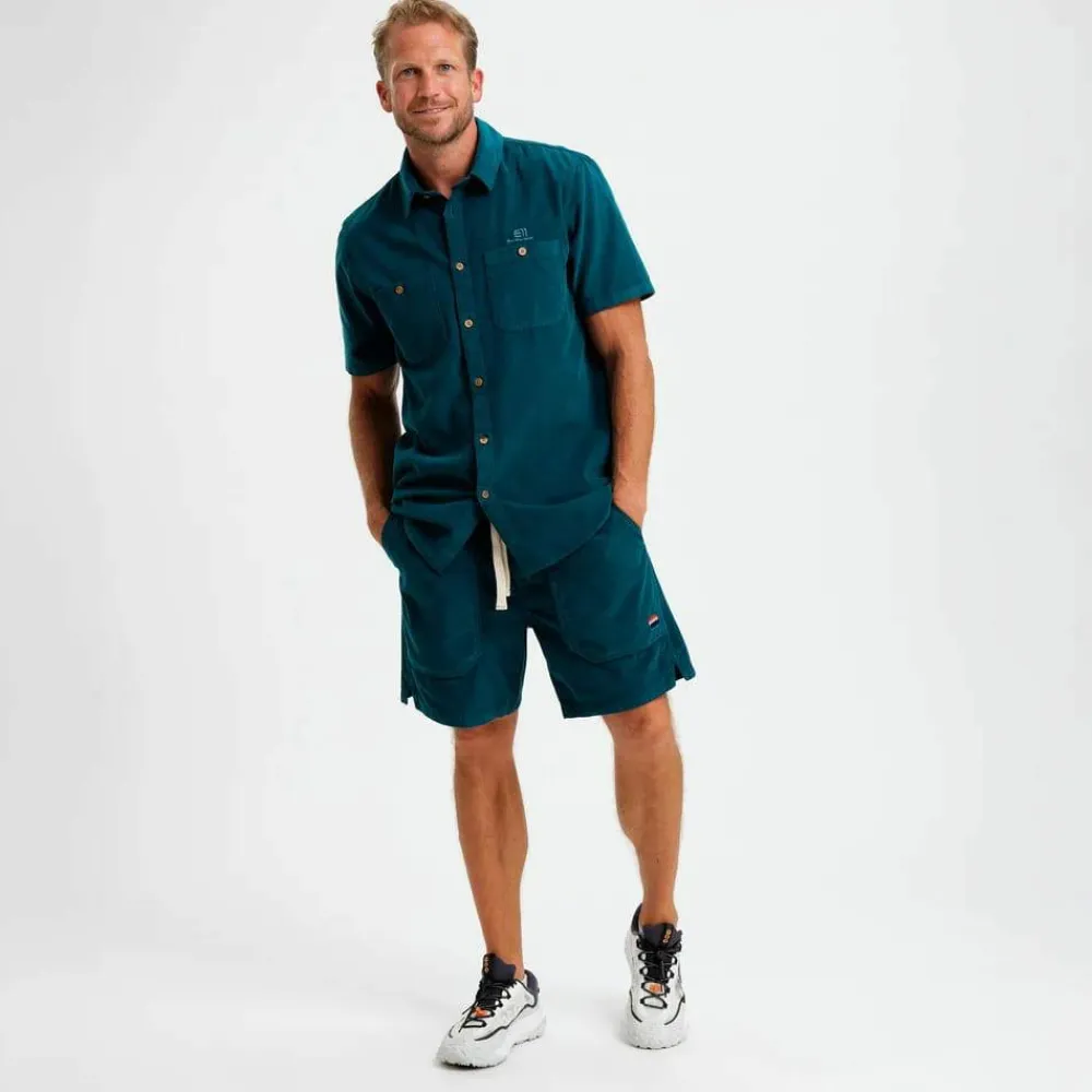 Elevenate Men's Estate Cord Shorts Indian Blue Hot