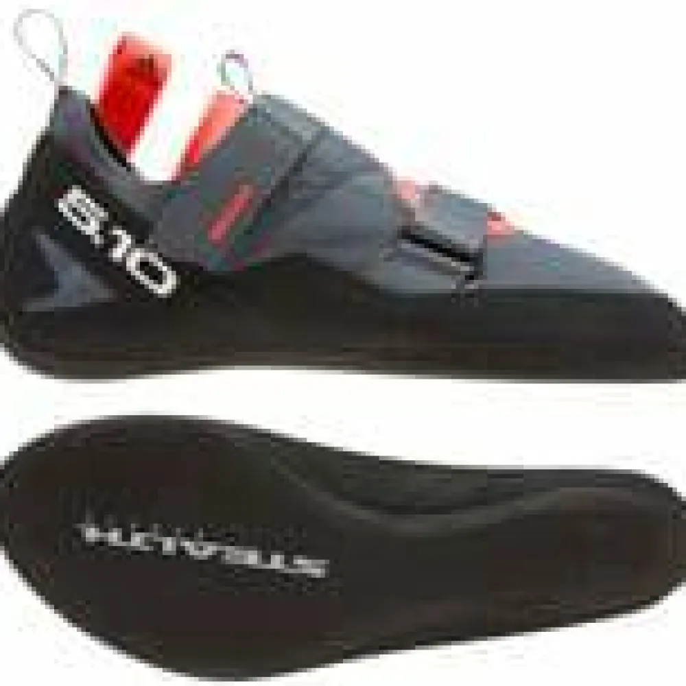 FiveTen Men's Kirigami Climbing Shoes Grey/Black/Red Onix/Core Black/Solar Red New