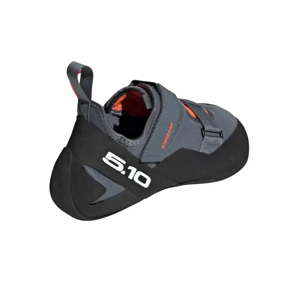 FiveTen Men's Kirigami Climbing Shoes Grey/Black/Red Onix/Core Black/Solar Red New