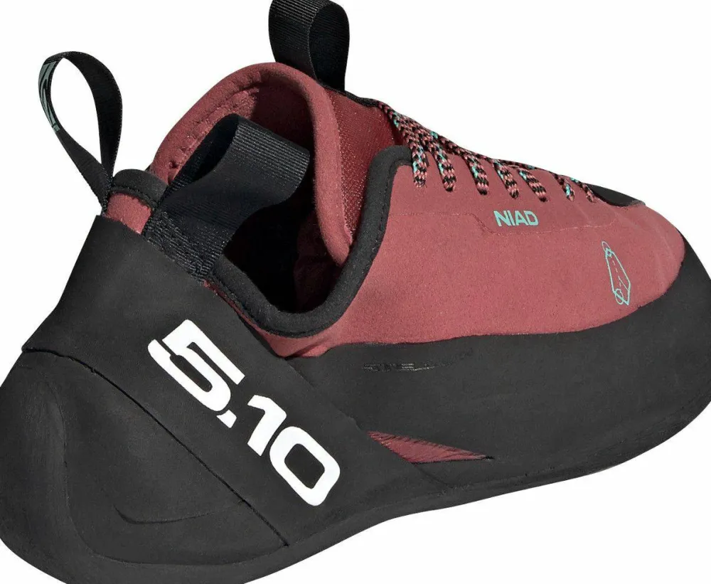 FiveTen Unisex Niad Lace Climbing Shoes Core Black/Crew Red/Acid Mint Sale