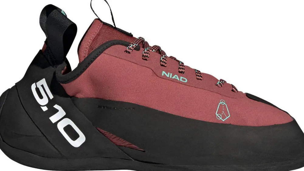 FiveTen Unisex Niad Lace Climbing Shoes Core Black/Crew Red/Acid Mint Sale