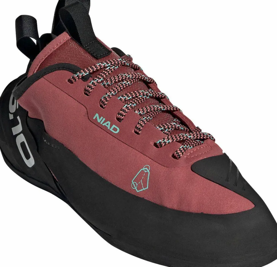 FiveTen Unisex Niad Lace Climbing Shoes Core Black/Crew Red/Acid Mint