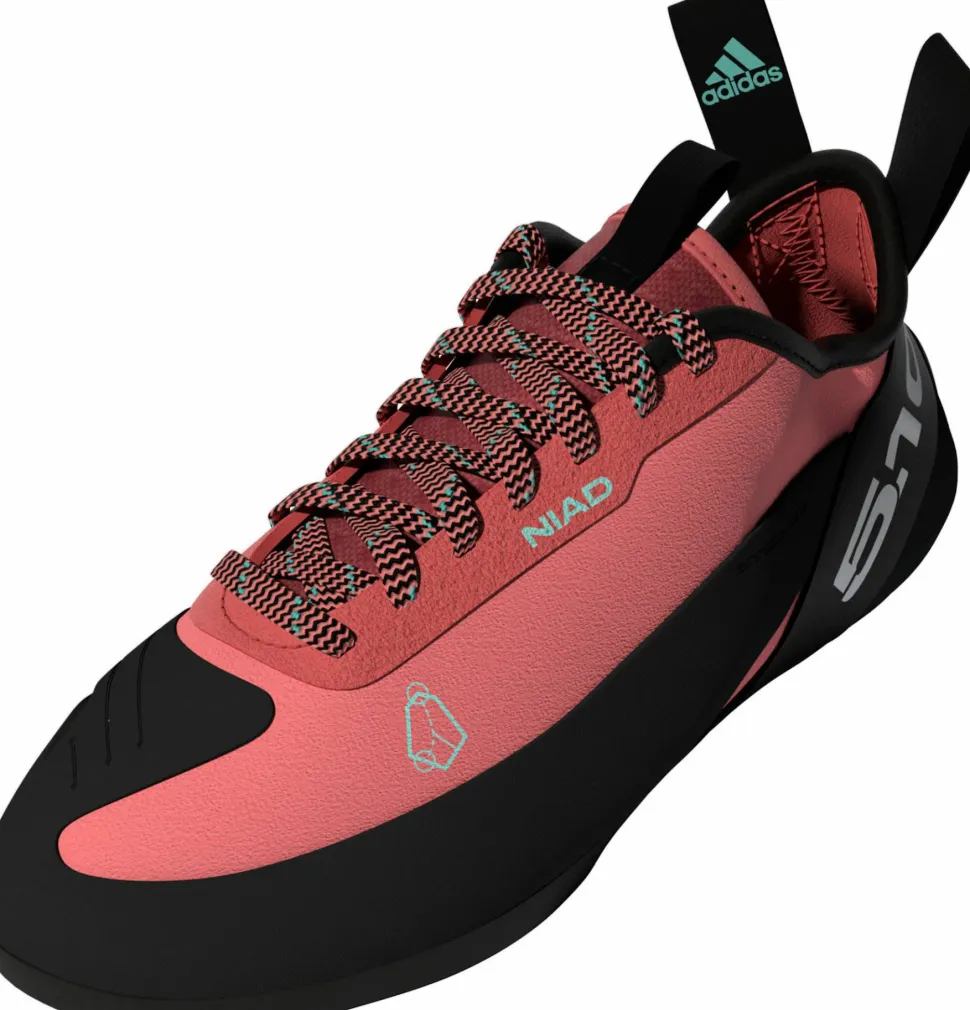 FiveTen Unisex Niad Lace Climbing Shoes Core Black/Crew Red/Acid Mint