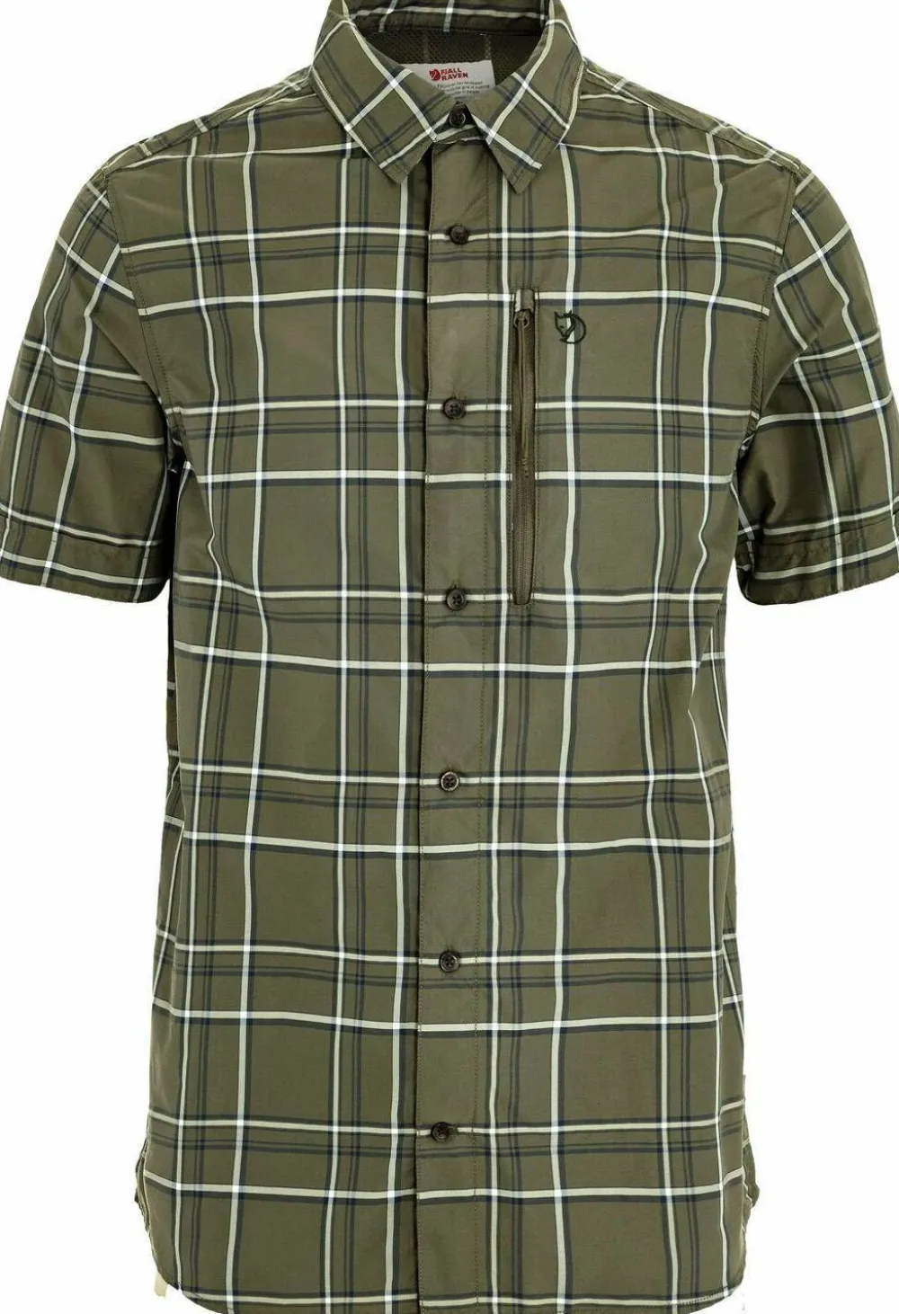 Fjällräven Men's Abisko Hike Shirt Short Sleeve Laurel Green-chalk White New