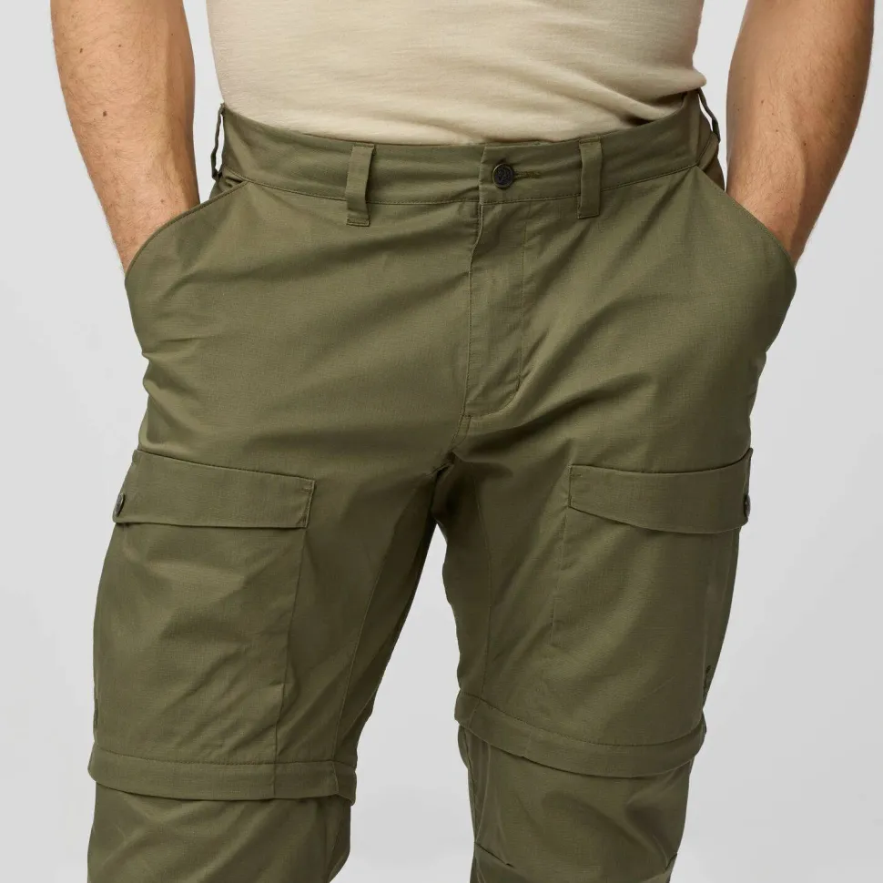 Fjällräven Men's Abisko Hybrid Trail Trousers Zip-Off Navy