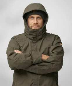 Fjällräven Men's Drev Hybrid Jacket Deep Forest-Orange Multi Camo Clearance