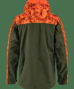 Fjällräven Men's Drev Hybrid Jacket Deep Forest-Orange Multi Camo Clearance