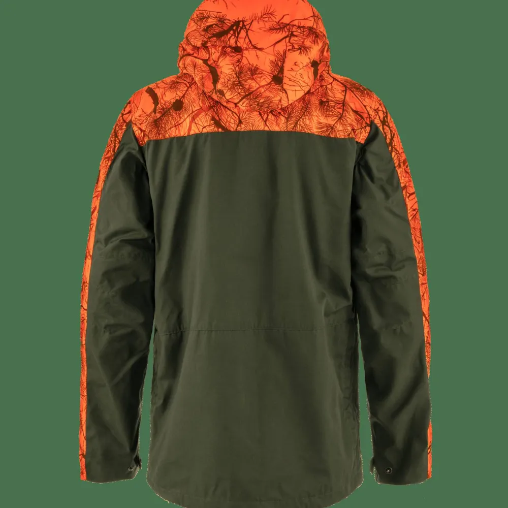 Fjällräven Men's Drev Hybrid Jacket Deep Forest-Orange Multi Camo Clearance