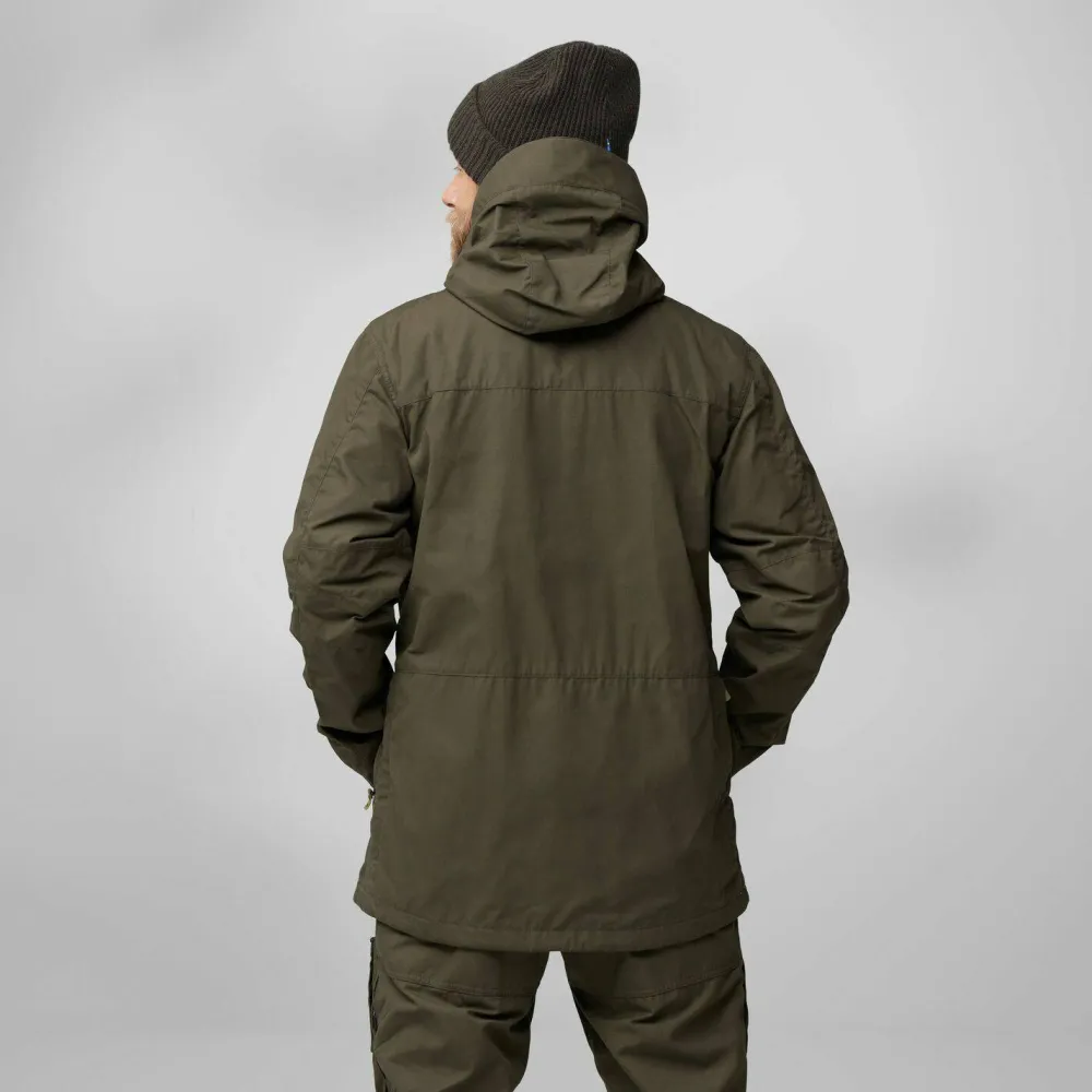 Fjällräven Men's Drev Hybrid Jacket Deep Forest-Orange Multi Camo Clearance