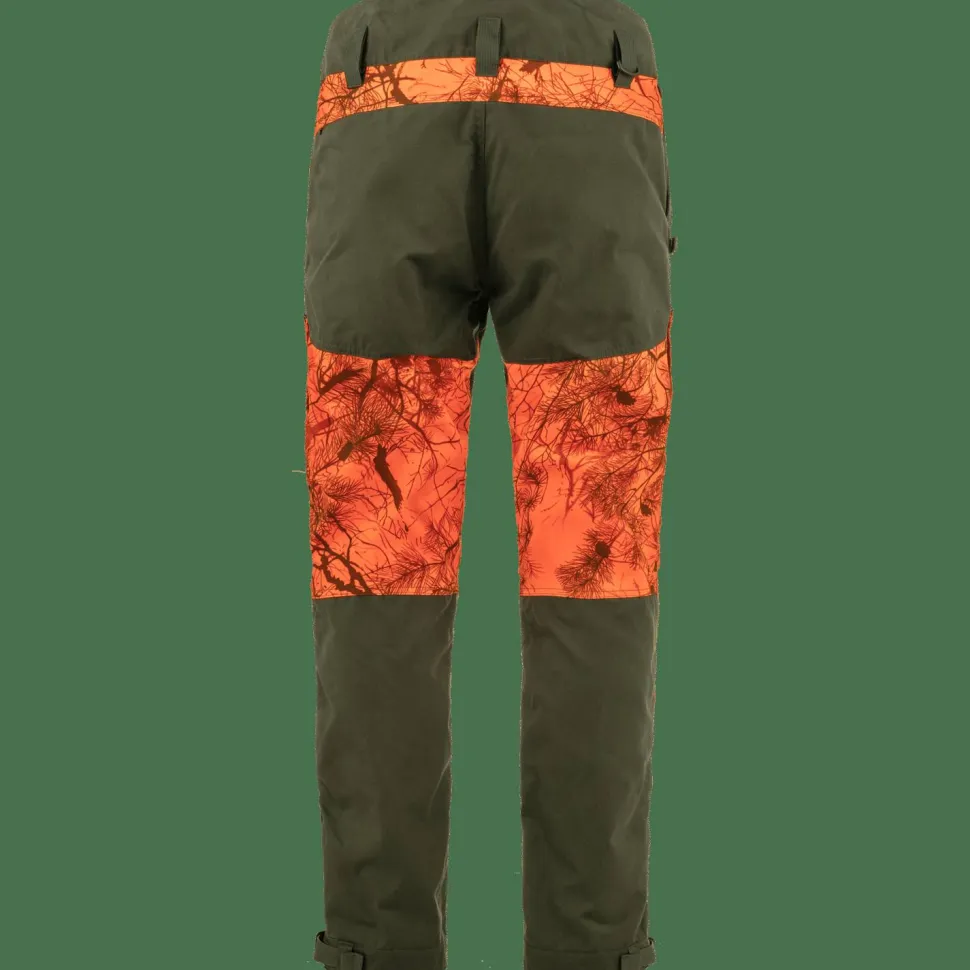 Fjällräven Men's Drev Hybrid Trousers Deep Forest-Orange Multi Camo