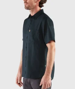 Fjällräven Men's Övik Travel Shirt Short Sleeve Indigo Blue-Dark Navy