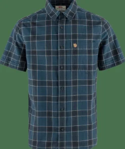 Fjällräven Men's Övik Travel Shirt Short Sleeve Indigo Blue-Dark Navy