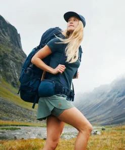 Fjällräven Women's Abisko Wool Short Sleeve Dark Navy