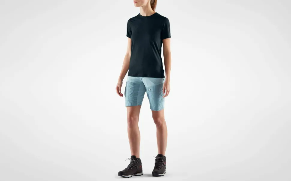 Fjällräven Women's Abisko Wool Short Sleeve Dark Navy