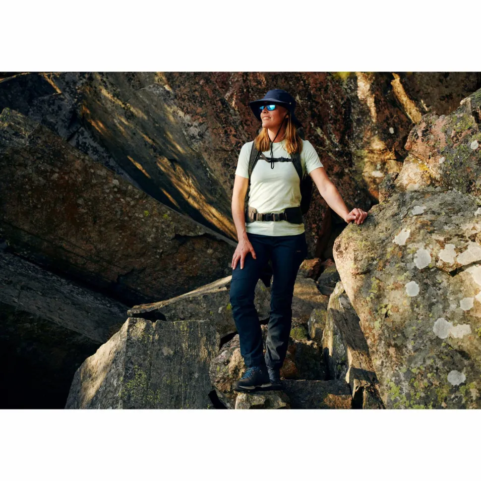 Fjällräven Women's Abisko Wool Short Sleeve Dark Navy