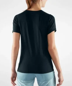 Fjällräven Women's Abisko Wool Short Sleeve Dark Navy