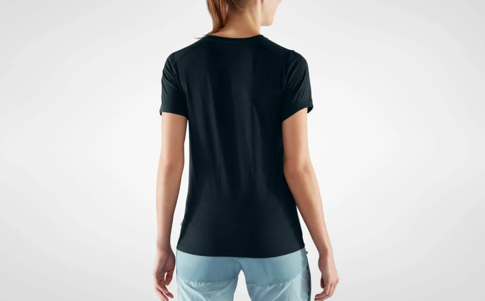 Fjällräven Women's Abisko Wool Short Sleeve Dark Navy