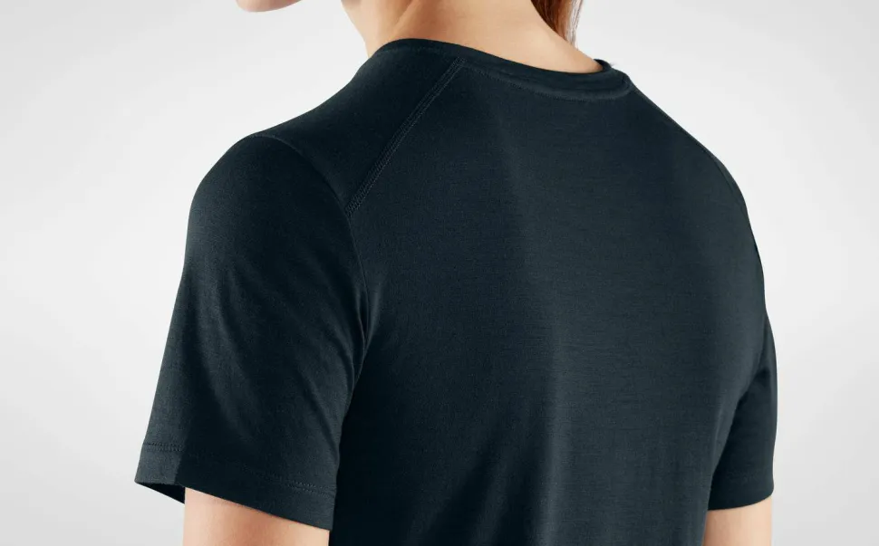 Fjällräven Women's Abisko Wool Short Sleeve Dark Navy