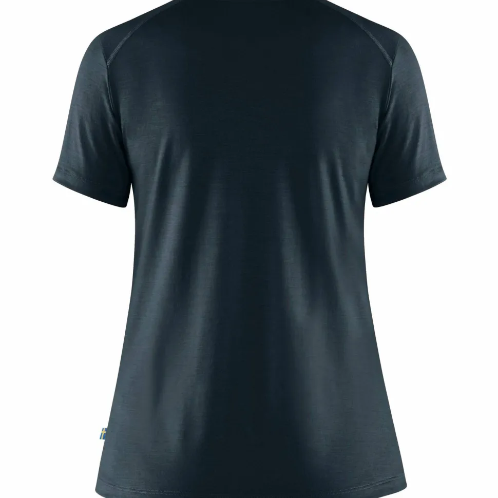 Fjällräven Women's Abisko Wool Short Sleeve Dark Navy