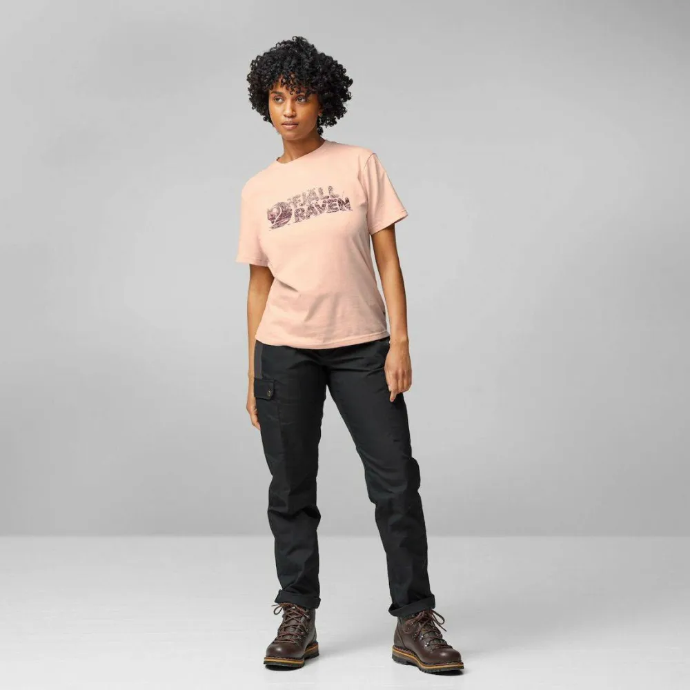 Fjällräven Women's Lush Logo T-Shirt Ultramarine Outlet