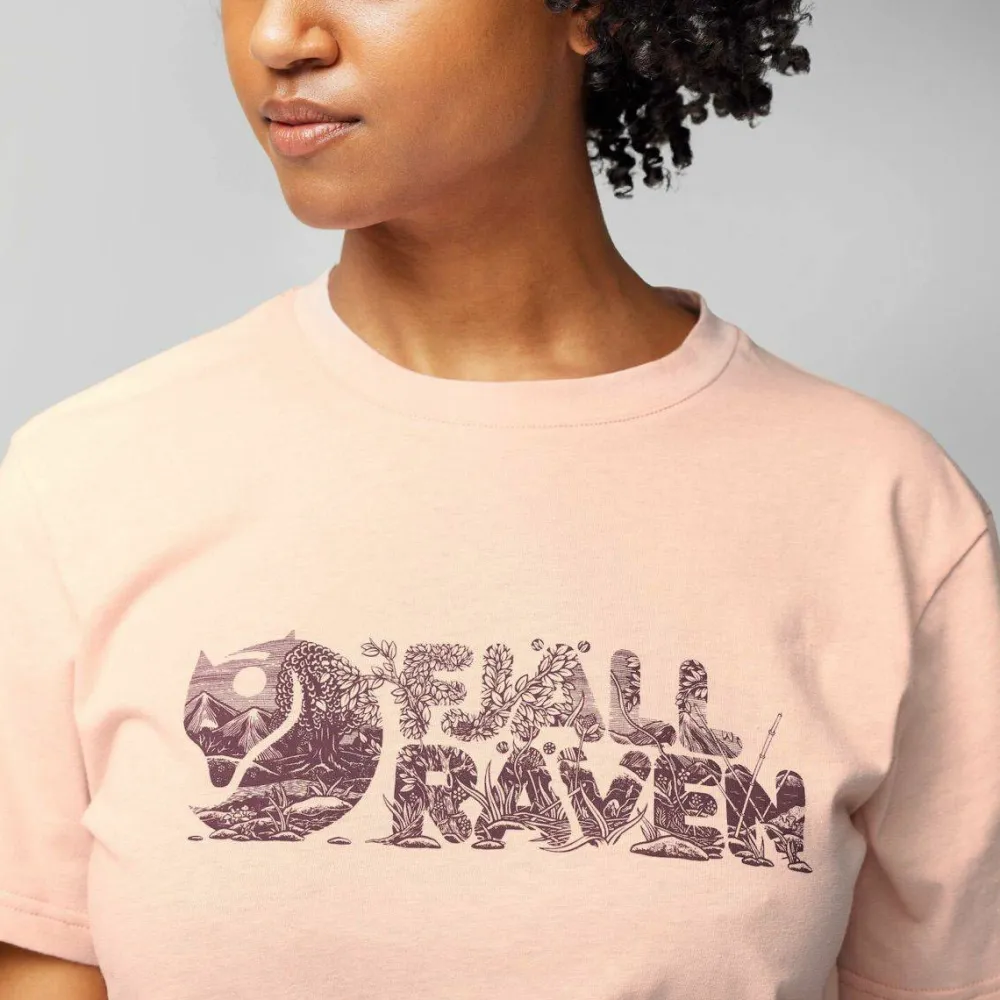 Fjällräven Women's Lush Logo T-Shirt Ultramarine Outlet