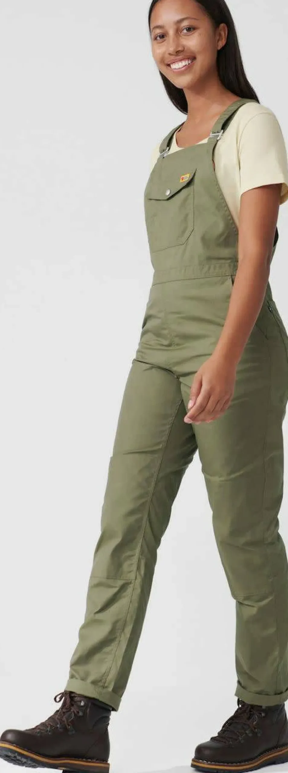 Fjällräven Women's Vardag Dungaree Trousers Green
