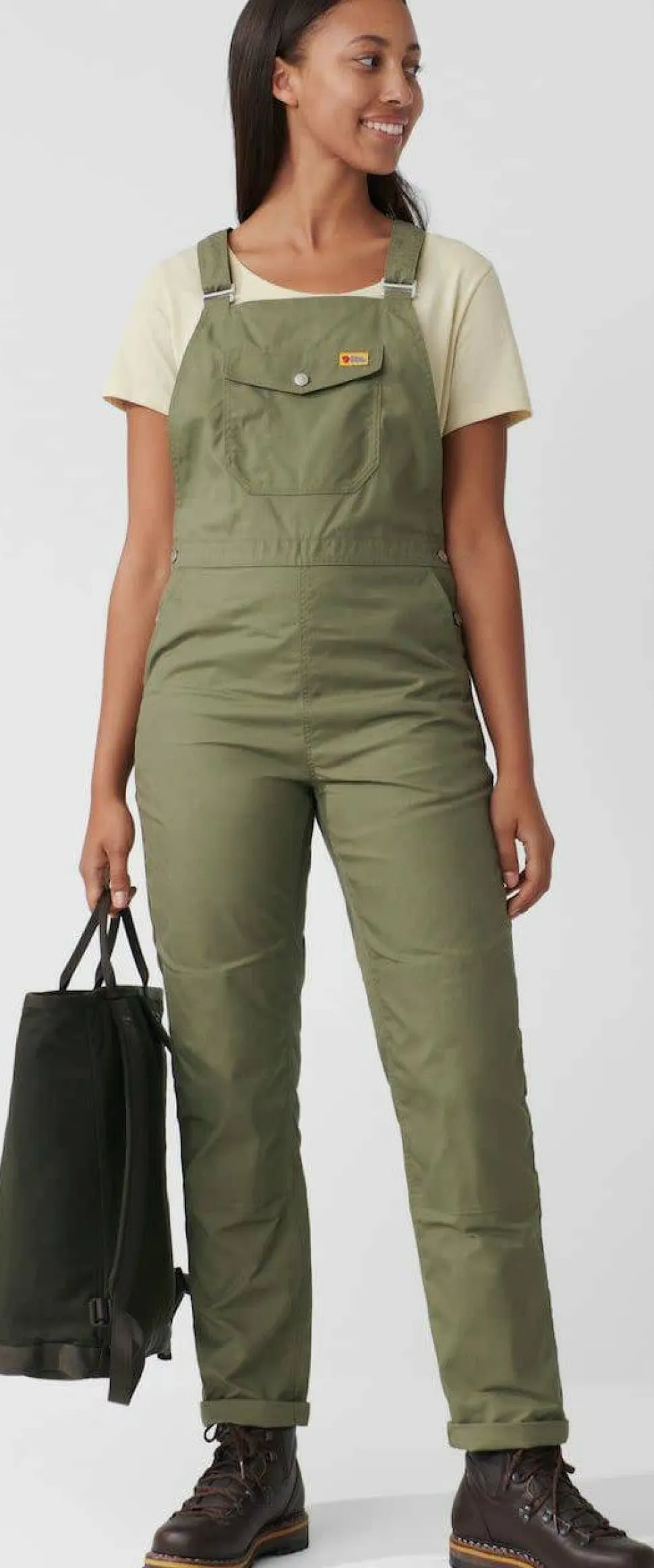Fjällräven Women's Vardag Dungaree Trousers Green