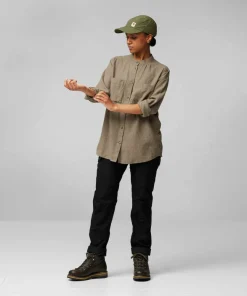Fjällräven Women's Övik Hemp Shirt Long Sleeve Suede Brown Sale