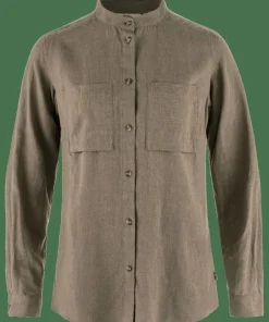 Fjällräven Women's Övik Hemp Shirt Long Sleeve Suede Brown Sale
