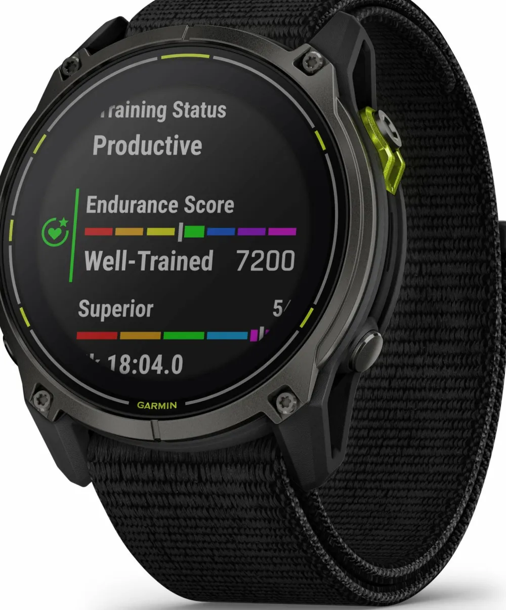New Enduro 3 Carbon Grey DLC Titanium/Black UltraFit Nylon Strap Träning