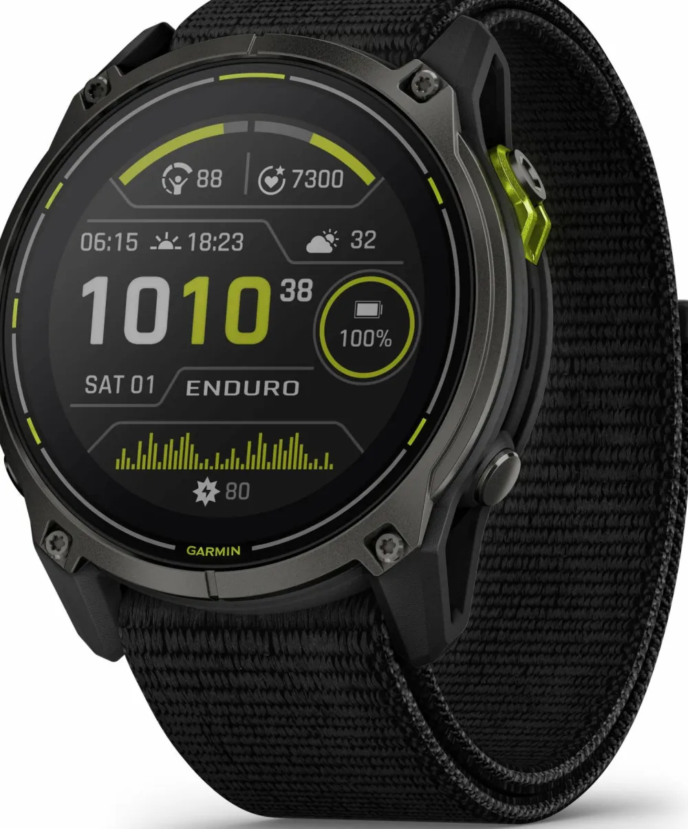 New Enduro 3 Carbon Grey DLC Titanium/Black UltraFit Nylon Strap Träning