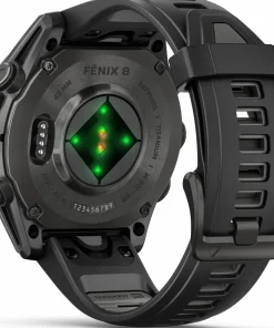 Clearance Fenix 8 Amoled 43mm, Sapphire Carbon Gray DLC Titanium - Black/Pebble Grey Silicone Strap Elektronik|Träning