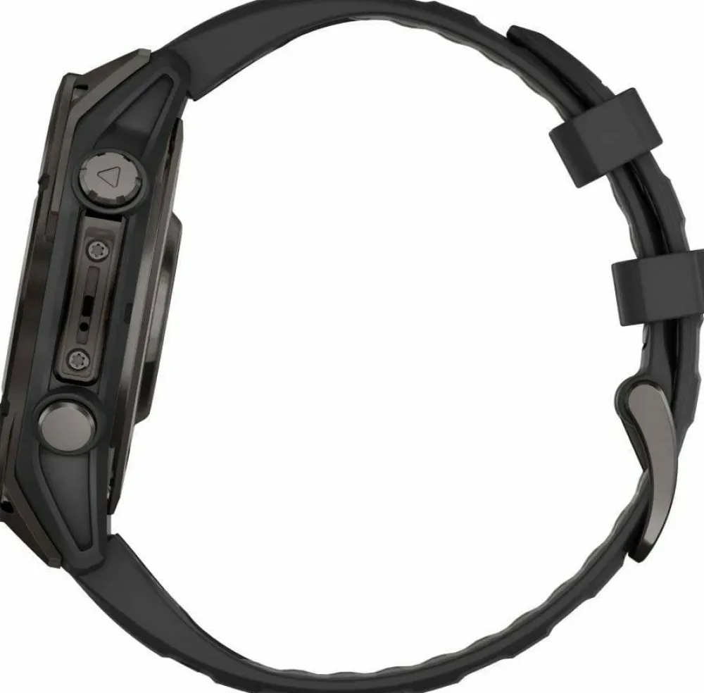 Best Fenix 8 Amoled 47mm, Sapphire Carbon Gray DLC Titanium - Black/Pebble Grey Silicone Strap Elektronik|Löpning