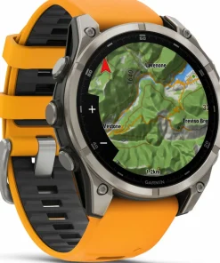 New Fenix 8 Amoled 47mm, Sapphire Titanium - Spark Orange/Graphite Silicone Strap Elektronik