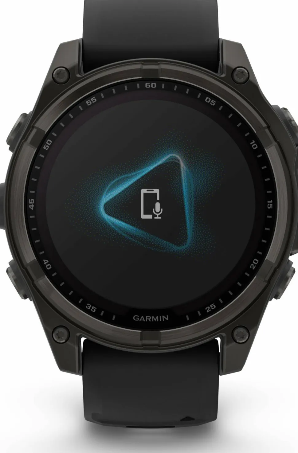 Garmin Fenix 8 Solar 47mm, Sapphire Solar Carbon Gray DLC Titanium - Black/Pebble Grey Silicone Strap
