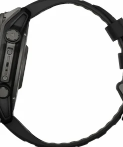 Garmin Fenix 8 Solar 51mm, Sapphire Solar Carbon Gray DLC Titanium - Black/Pebble Grey Silicone Strap Sale