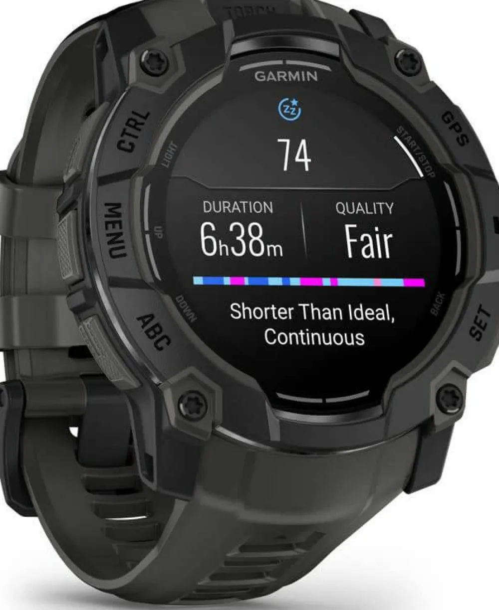 Garmin Instinct 3 AMOLED, 50mm Black Bezel With Charcoal Band Outlet