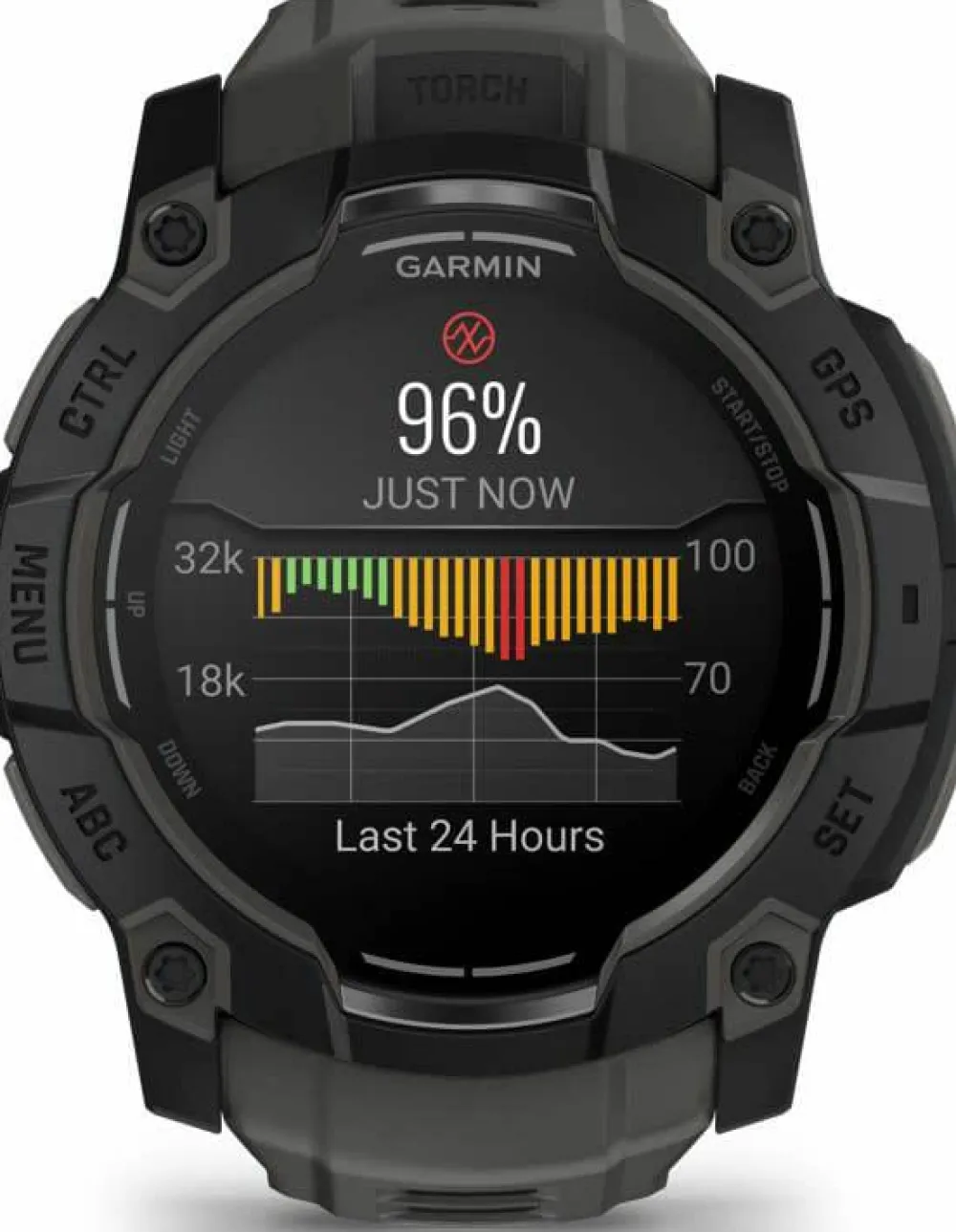 Garmin Instinct 3 AMOLED, 50mm Black Bezel With Charcoal Band Outlet