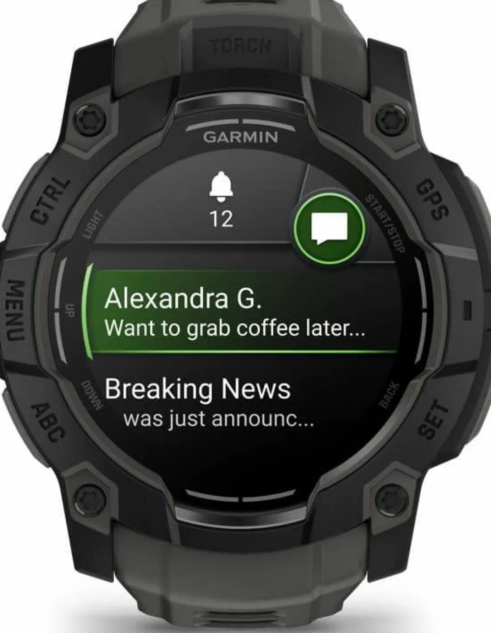 Garmin Instinct 3 AMOLED, 50mm Black Bezel With Charcoal Band Outlet