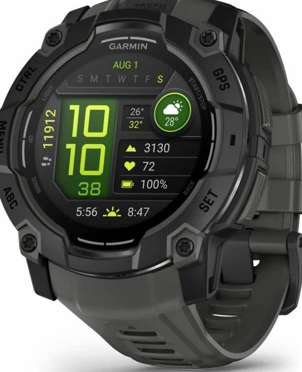Garmin Instinct 3 AMOLED, 50mm Black Bezel With Charcoal Band Outlet