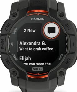 Garmin Instinct 3 Solar, 50 mm Black Bezel With Charcoal Band