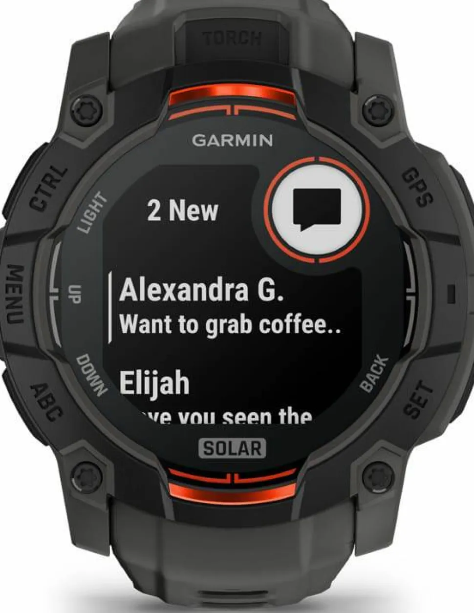 Garmin Instinct 3 Solar, 50 mm Black Bezel With Charcoal Band