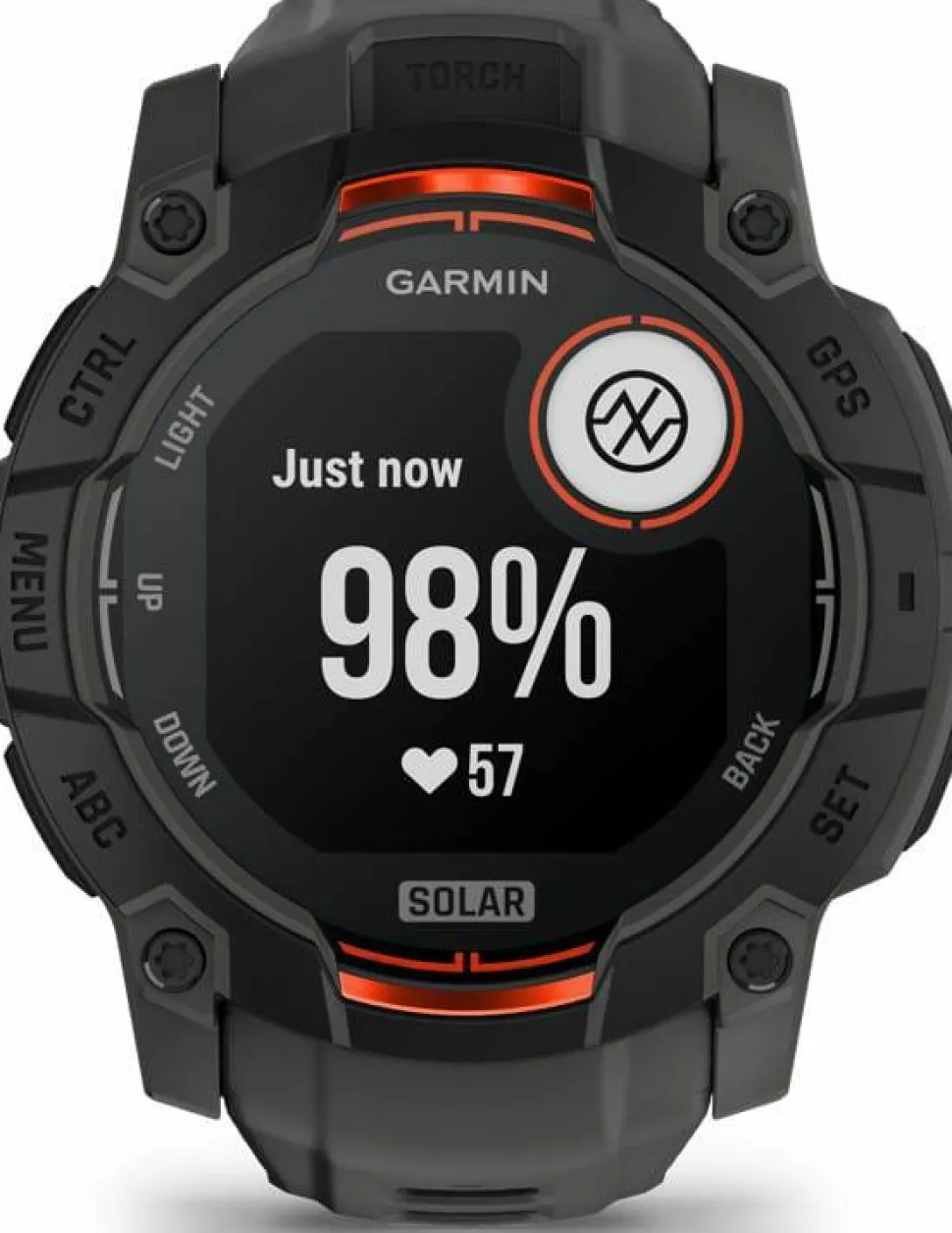 Garmin Instinct 3 Solar, 50 mm Black Bezel With Charcoal Band